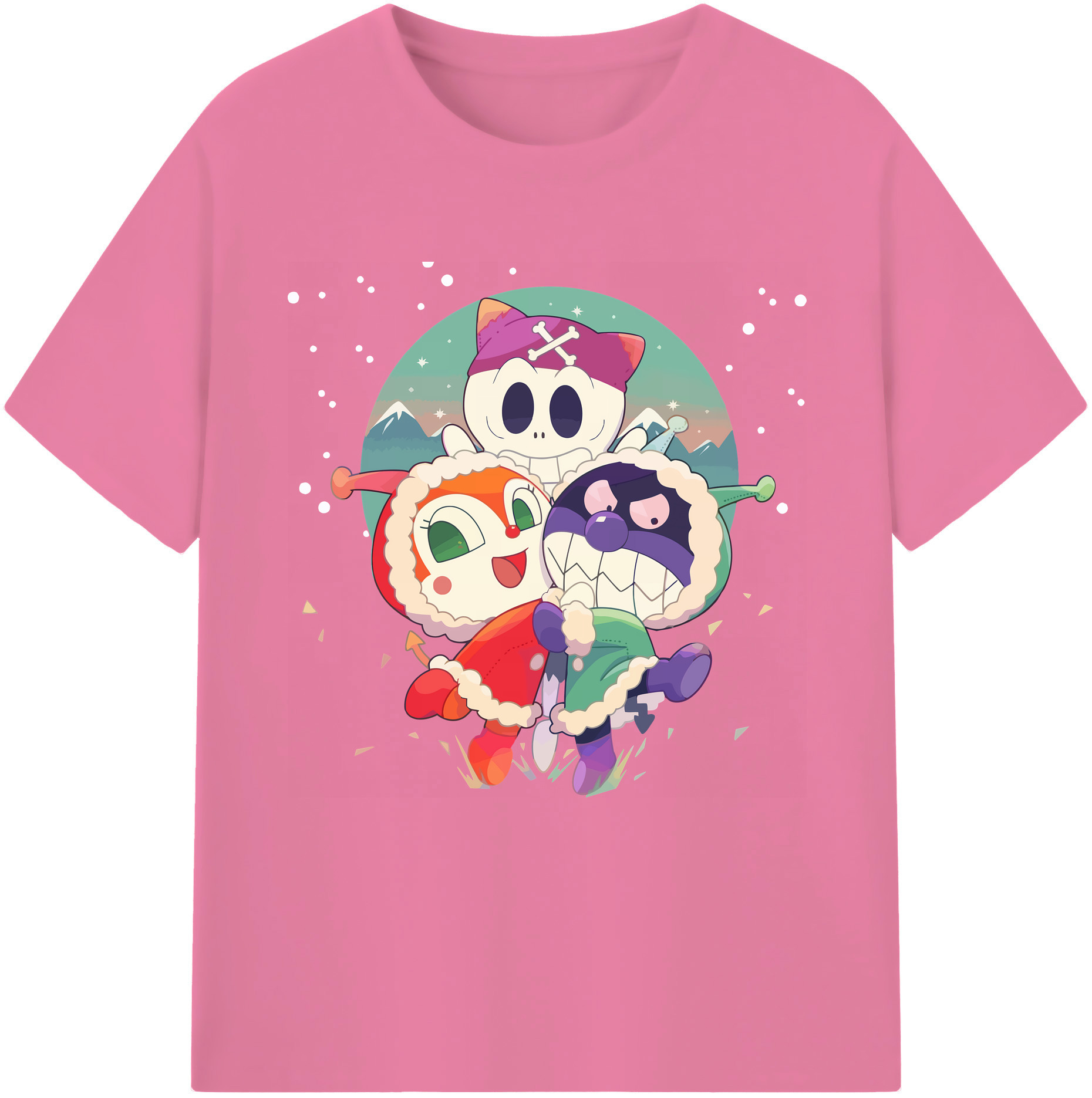 （画像用） アンパンマン Anpanman 綿100％半袖Tシャツ（フロントプリント）